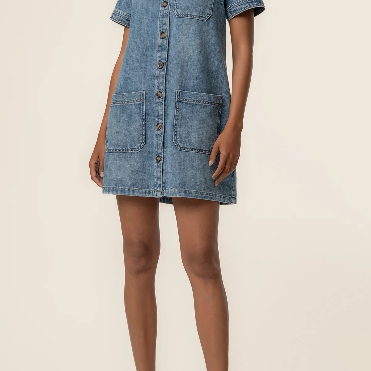 kut denim dress Ruth Denim Dress in Smiling Wash